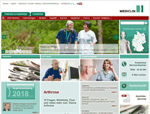 Tablet Screenshot of mediclin.de
